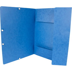 Q-connect A4 elastikmappe i blå