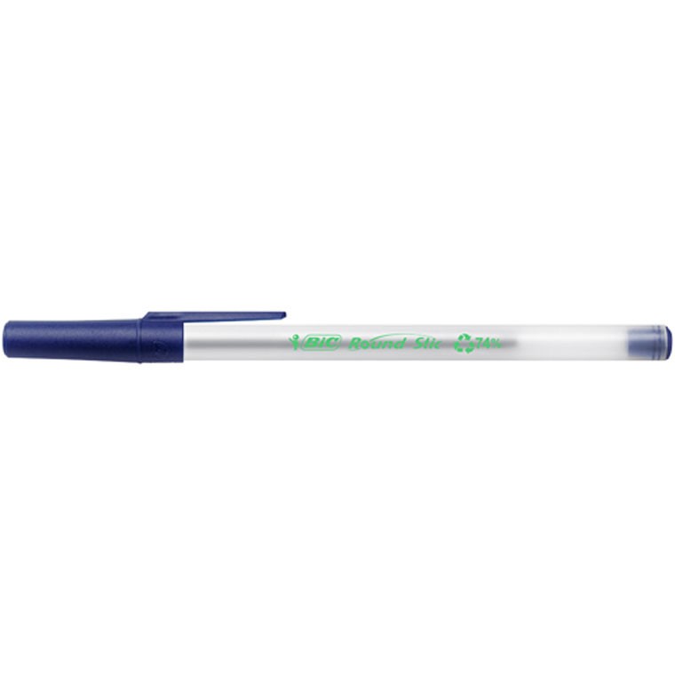BIC RoundStic ECOlutions medium 0,32 mm pen blå