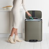Brabantia BO pedalspand 60L Platinum