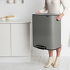 Brabantia BO pedalspand 2x30L Concrete Grey