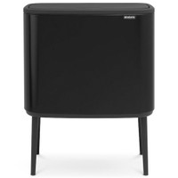 Brabantia BO vippelågsspand 11+23L Matt Black