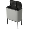 Brabantia BO vippelågsspand 11+23L Concrete Grey
