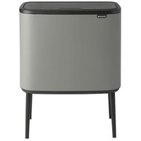 Brabantia BO vippelågsspand 11+23L Concrete Grey