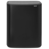 Brabantia BO vippelågsspand 2x30L Matt Black