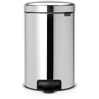 Brabantia NewIcon pedalspand med metal inderspand 12 ltr Brilliant Steel
