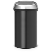 Brabantia Touch Bin vippelågsspand 60L Matt Black/Matt Steel