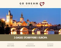 GoDream 3-dags storbyferie i Europa