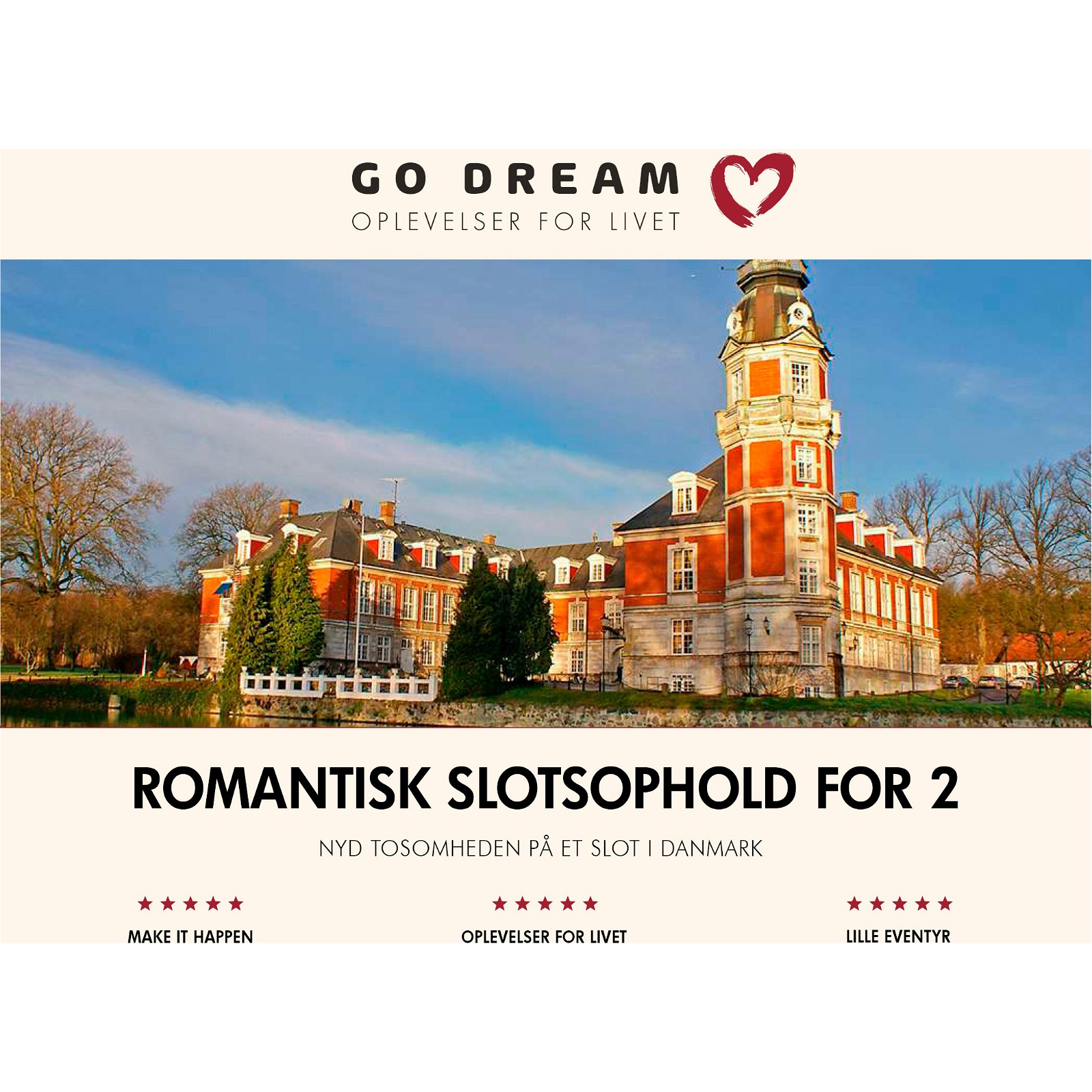 Go Dream Romantisk slotsophold for 2 gavekort