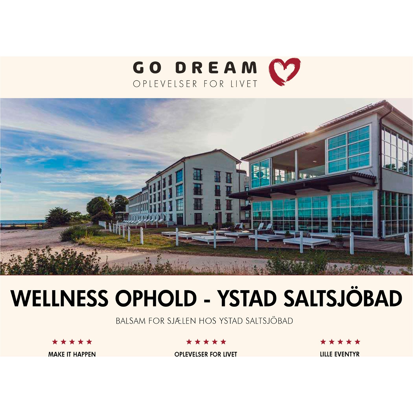 Go Dream Wellnessophold Ystad Saltsjöbad gavekort