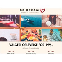Go Dream Valgfri oplevelse for 199,- gavekort
