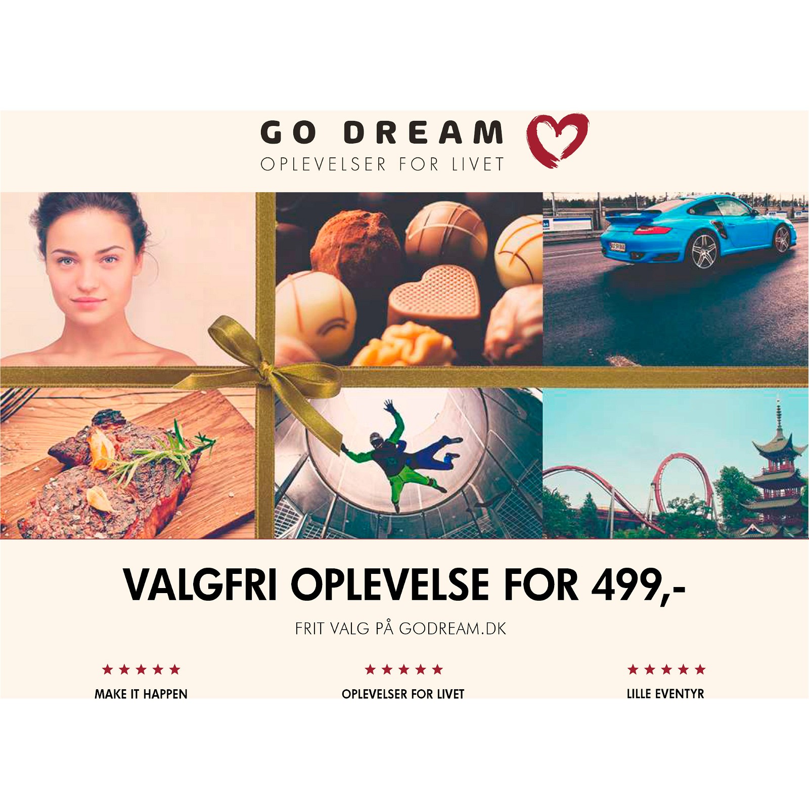 Go Dream Valgfri oplevelse for 499,- gavekort