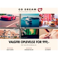 Go Dream Valgfri oplevelse for 999,- gavekort