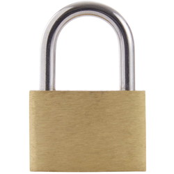 Hængelås 25mm messing med stålbøjle