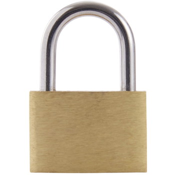 Hængelås 25mm messing med stålbøjle