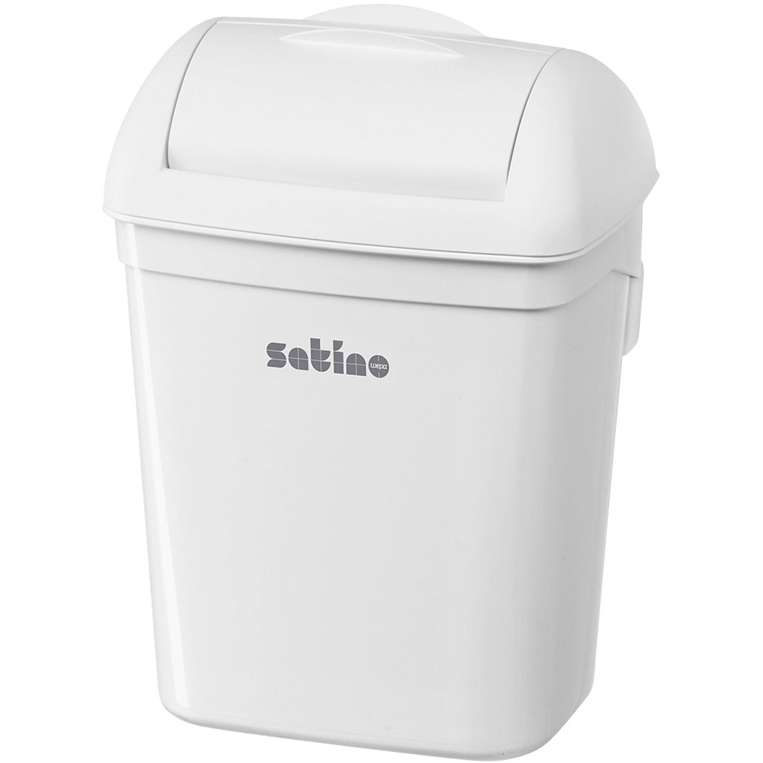 Satino affaldsbeholder med låg 8 ltr hvid