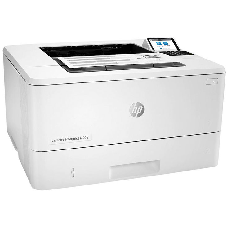 HP M406DN mono laserprinter hvid