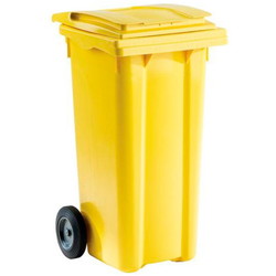 Skraldespand 240L 580x670x1070mm gul