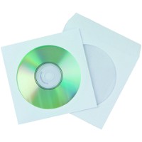 Q-connect CD-konvolut hvid/klar 50stk