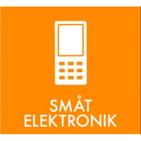 Elektronik piktogram til kildesortering 12x12cm