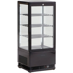 Scandomestic displaykøler i sort 71 l