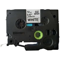 Q-connect TZe-tape 12mm x 8m sort/hvid