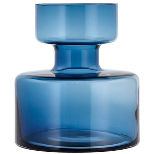 Lyngby Tubular 20 cm vase i mørkeblå