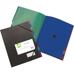 Q-connect sorteringsmappe A4 sort/flerfarvet
