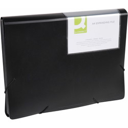 Q-connect dokumentboks 13-delt A4 sort