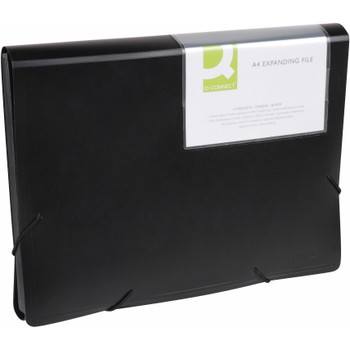 Q-connect dokumentboks 13-delt A4 sort