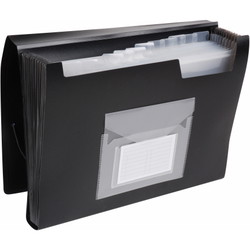 Q-connect dokumentboks 13-delt A4 sort