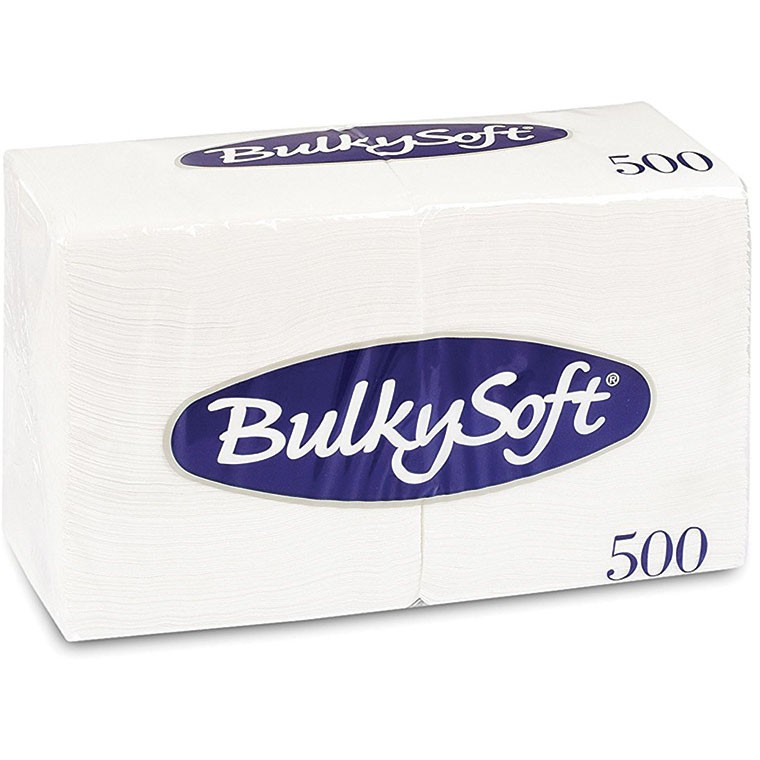 BulkySoft 1-lags servietter i hvid 500 stk