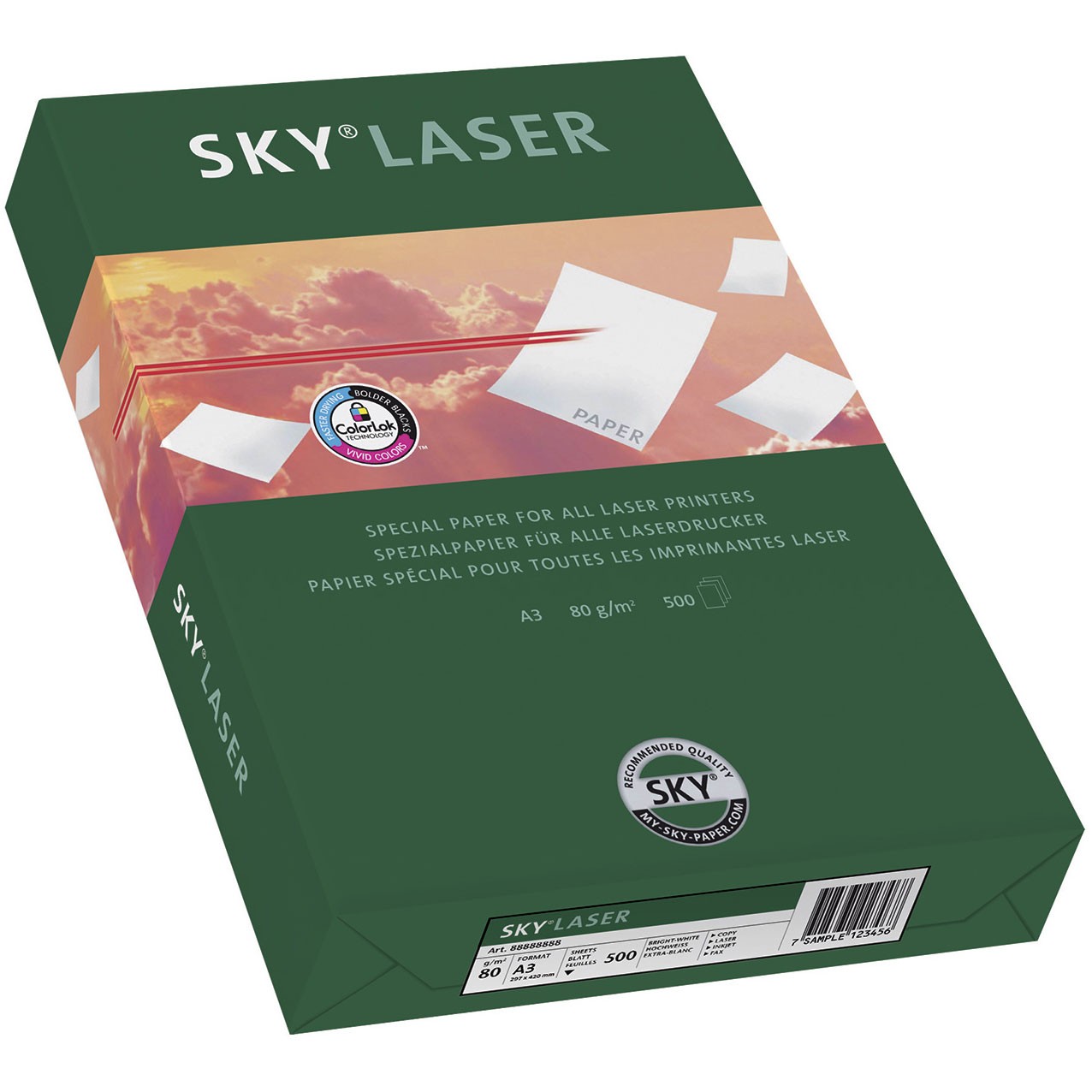 Sky® Laser kopipapir 80g A3 hvid 500 ark