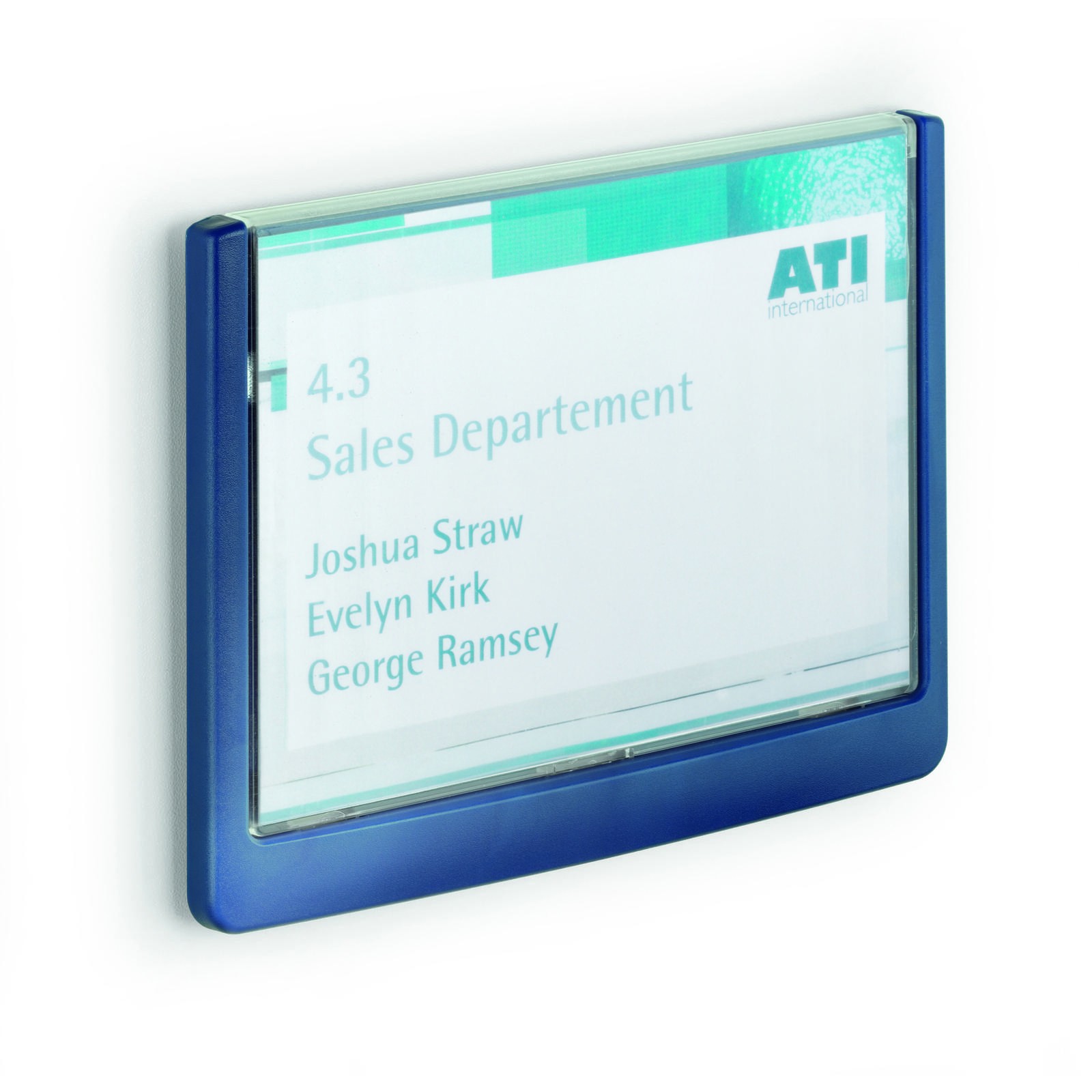 Durable Click Sign dørskilt A6-tværformat blå