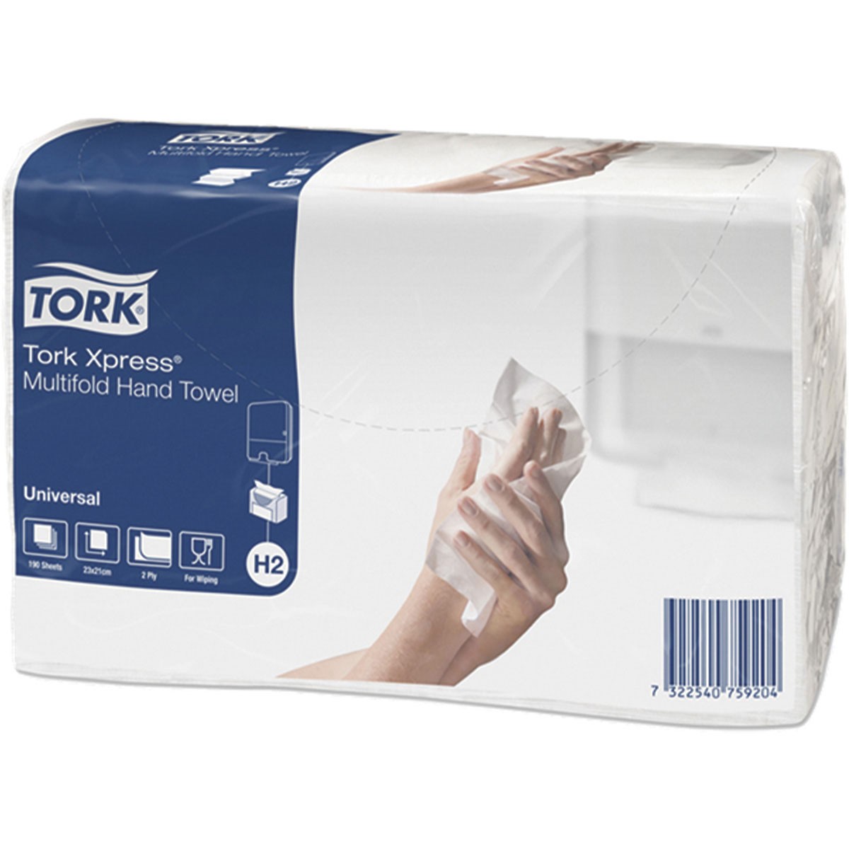 Tork Express H2 håndklædeark hvid 3800 ark