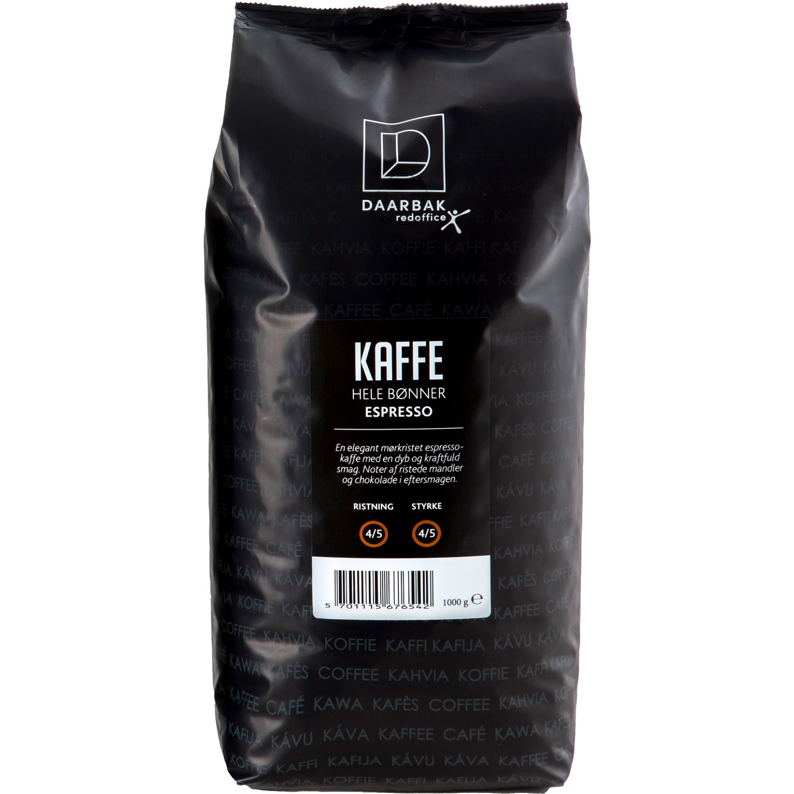 Daarbak mørkristet kaffe helbønne 1kg