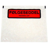 Følgeseddellomme C7 87x122mm 1000stk