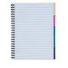 Bantex 5in1 Index spiralblok A5+ linjeret