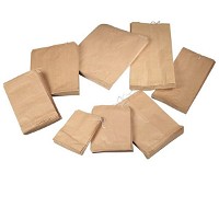Papirpose med snor 27x21cm brun 1000stk