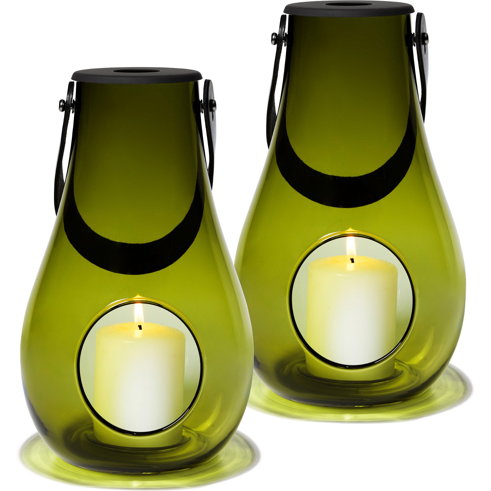 Holmegaard DWL lanterner H25cm olivengrøn