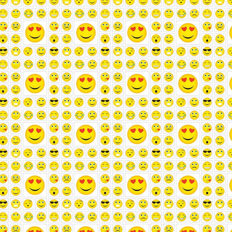 Coated gavepapir B:57cm L:200m emoji