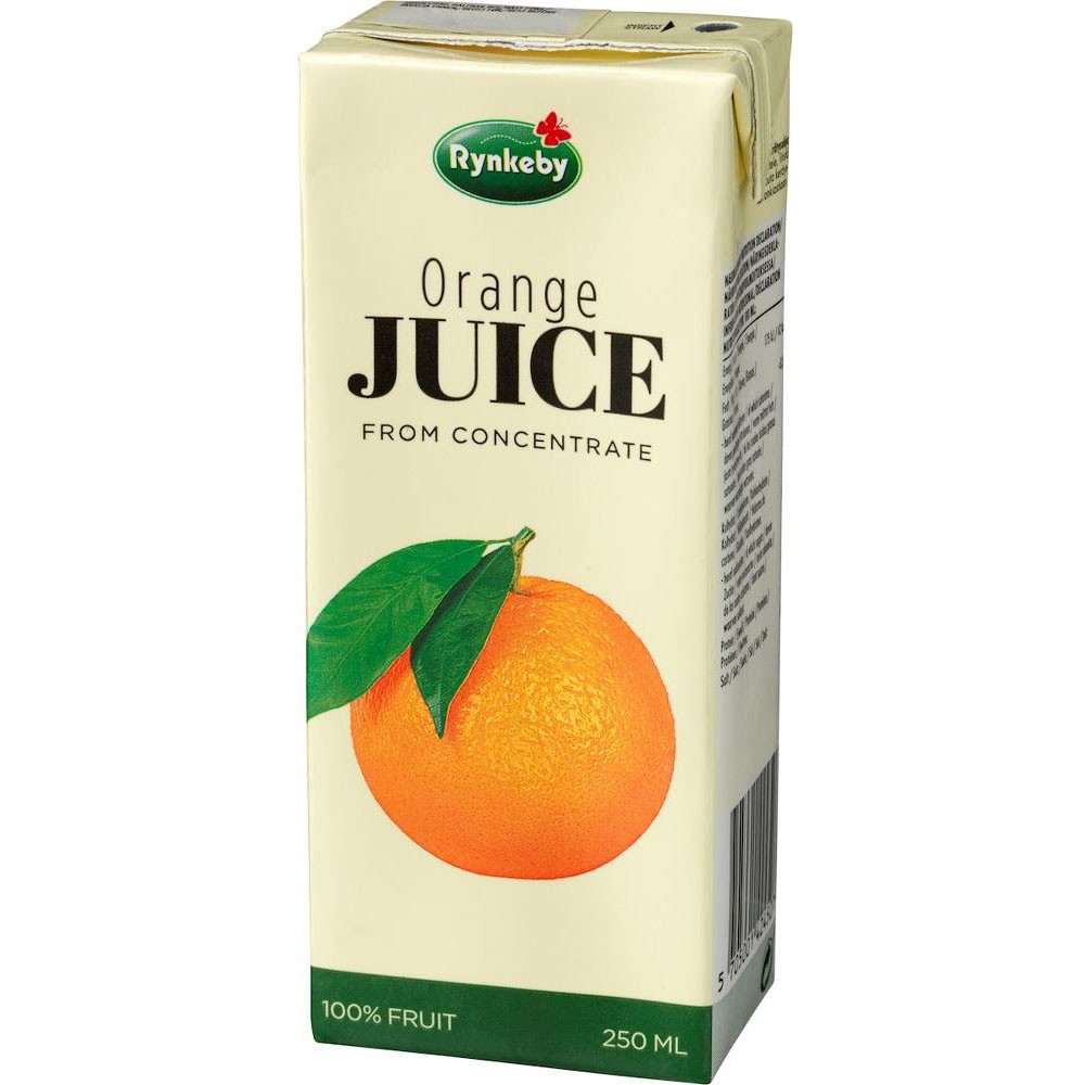Rynkeby appelsinjuice 25 cl 27 stk