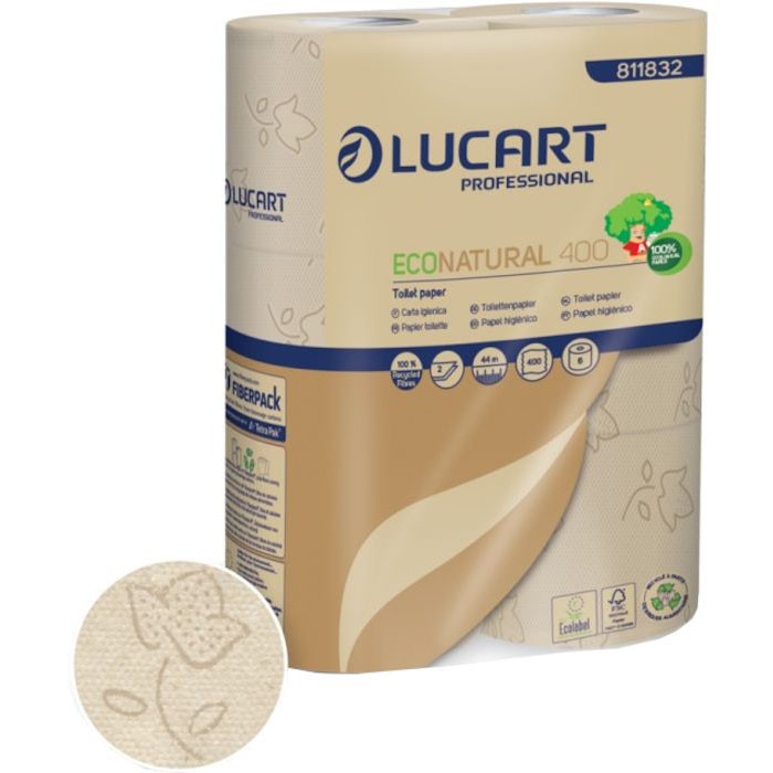 Lucart T3 Natural 2Lags toiletpapir 30 ruller