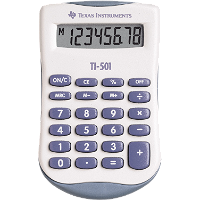 Texas Instruments TI-501 lommeregner 8 cifre hvid