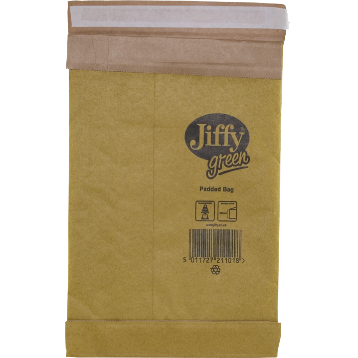 Prøvepose Jiffy 5 235x350mm Brun