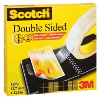 Scotch dobbeltklæbende tape 12,7mmx32,9m klar