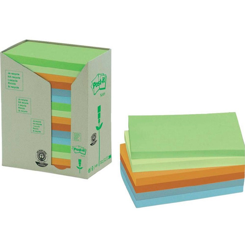 Post-it Recycled notes 76x127mm 10 stk