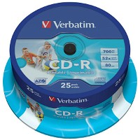 Verbatim 700MB 52x CD-R spindle 25stk