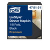 Tork 478151 Linstyle servietter 39x39cm sort 12x50stk