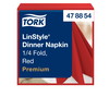 Tork 478854 Linstyle servietter 39x39cm rød 50stk