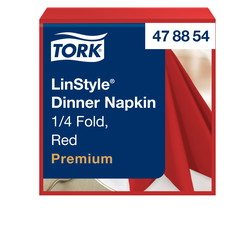 Tork 478854 Linstyle servietter 39x39cm rød 50stk
